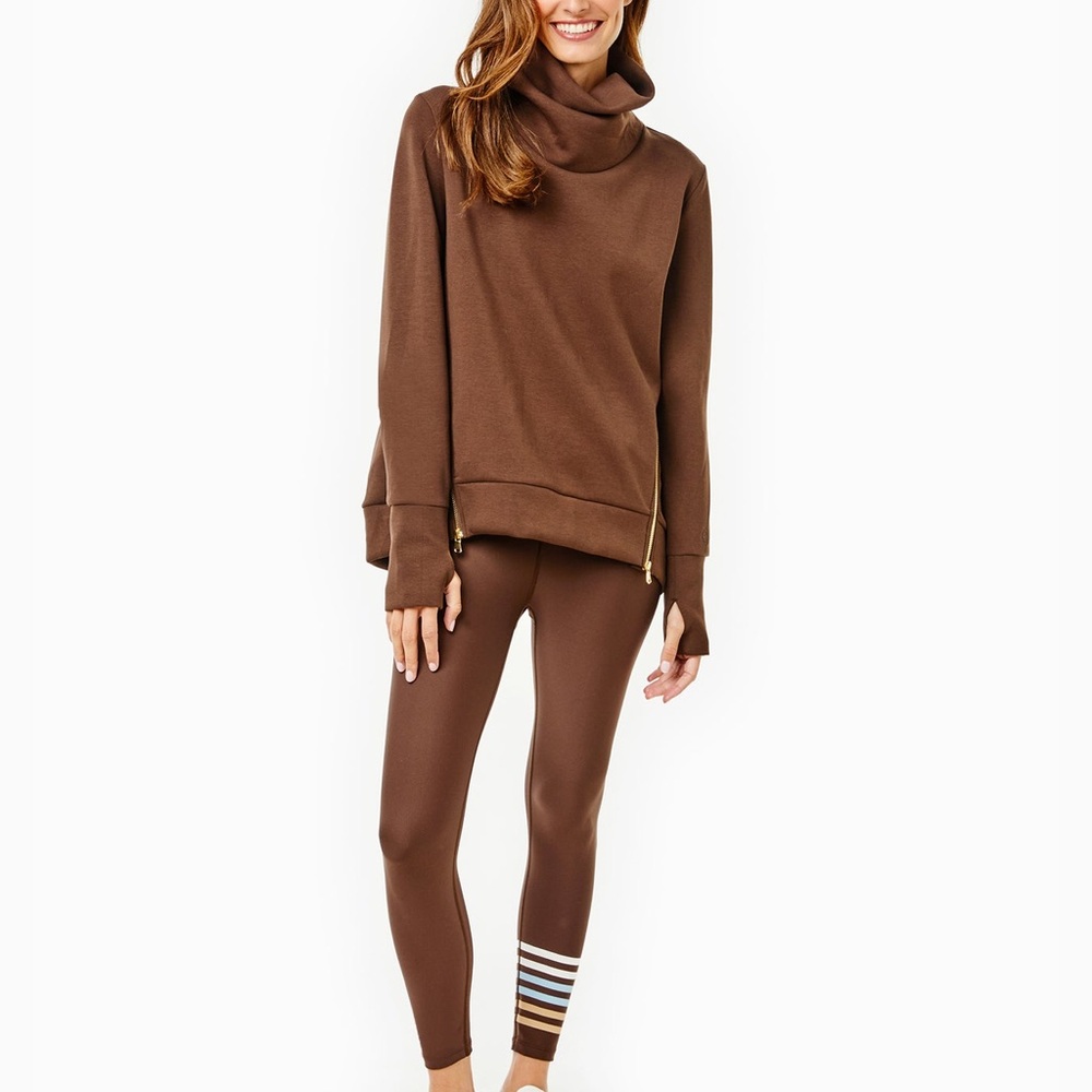 Addison Bay Brown Cowl Neck Sweater Oversized Fit